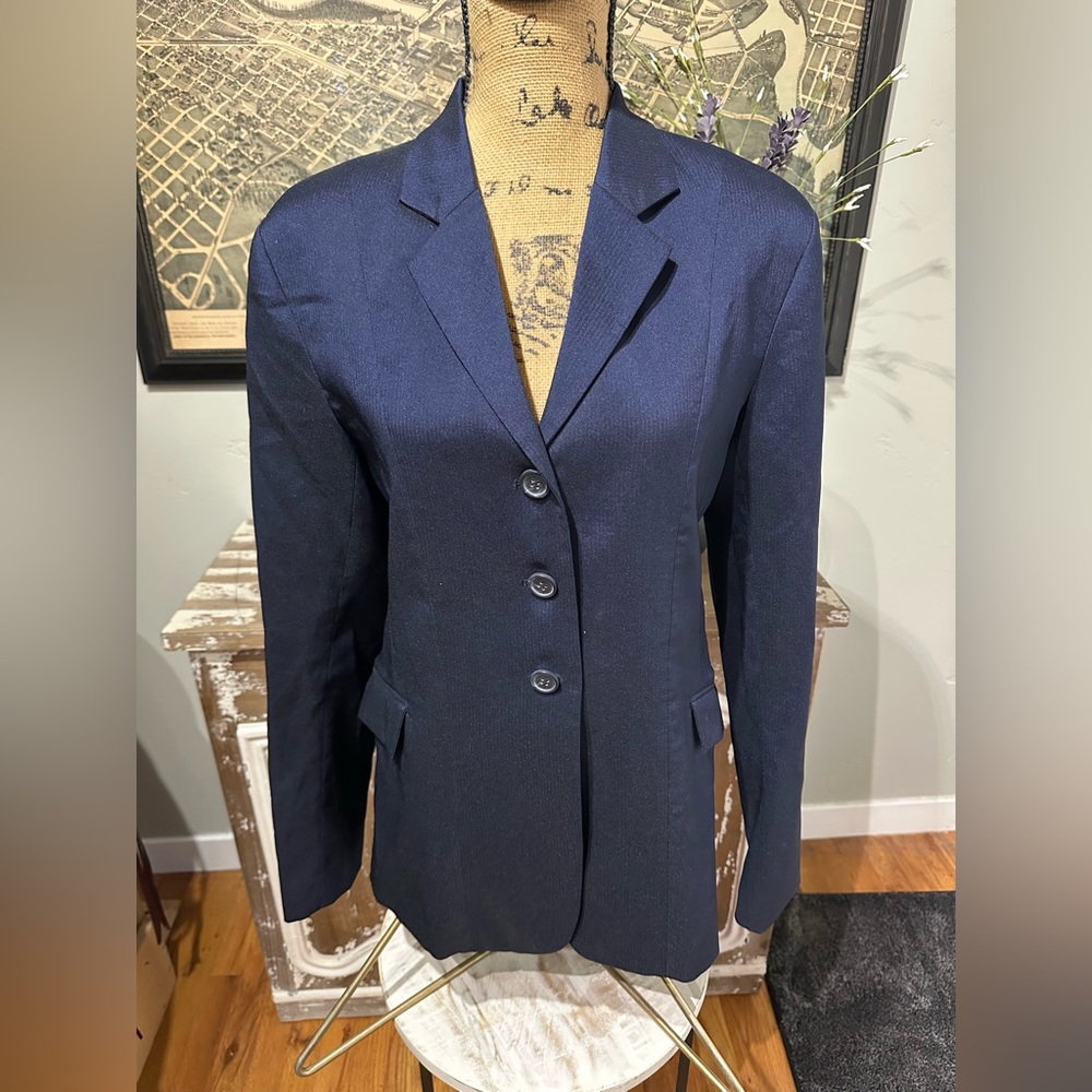 Ladies 10 Tall Equine Athletics Navy Blue English Hunt Show Coat Jacket Riding